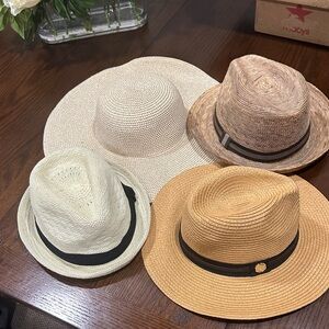 Lot of 4- Stylish Spring/Summer Hat Collection